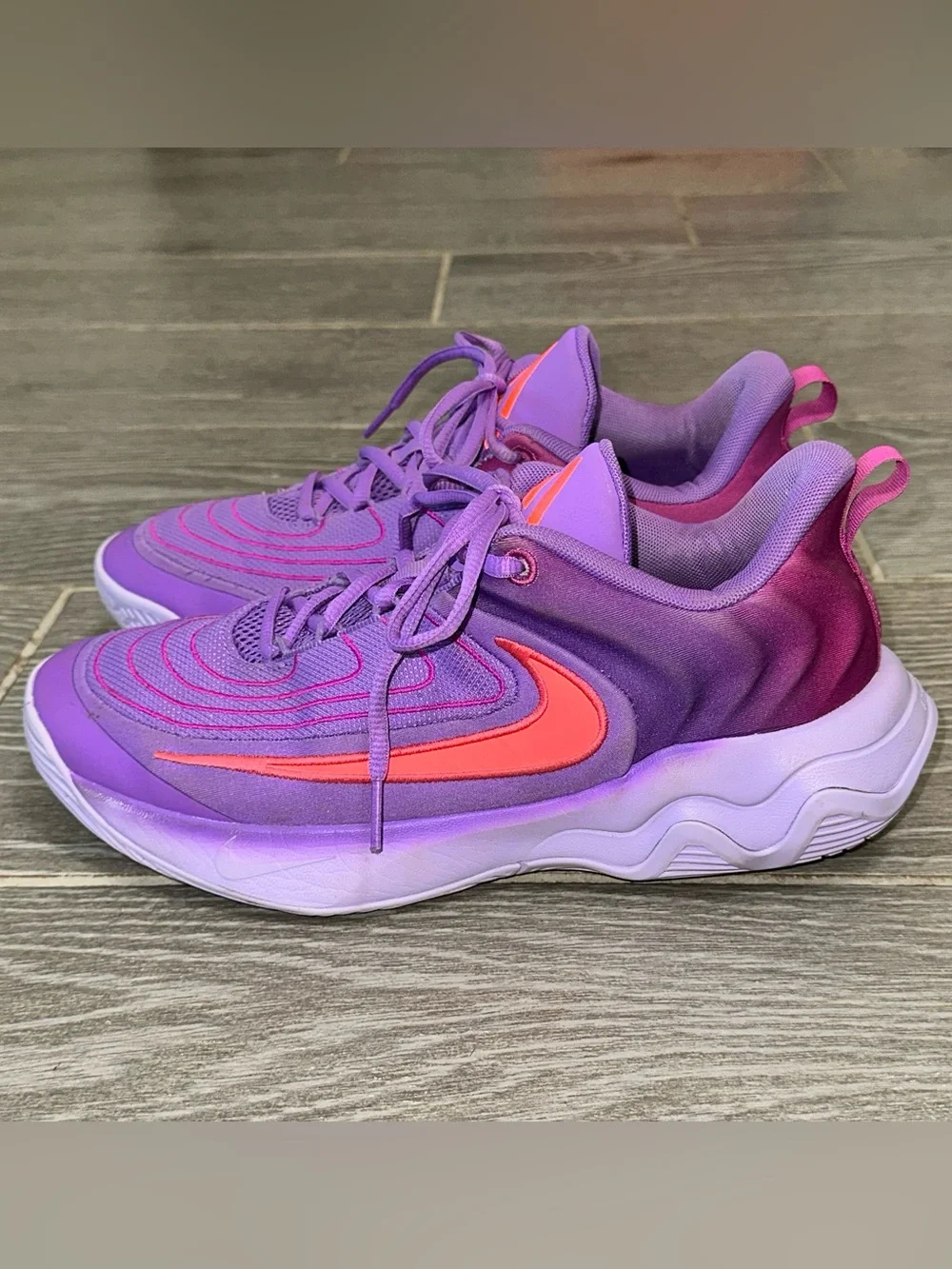 Nike Giannis Immortality 4 Big Kids Size 7Y Basketball Sneakers Black Raspberry